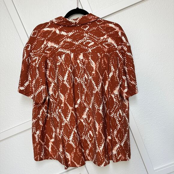 Simply Vera Collared V-Neck Surplice Top Drapey High Low Hem Shirt Sz: XXL - Picture 3 of 6